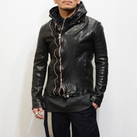 ジャパンショルダー製品染め フーディーブルゾン