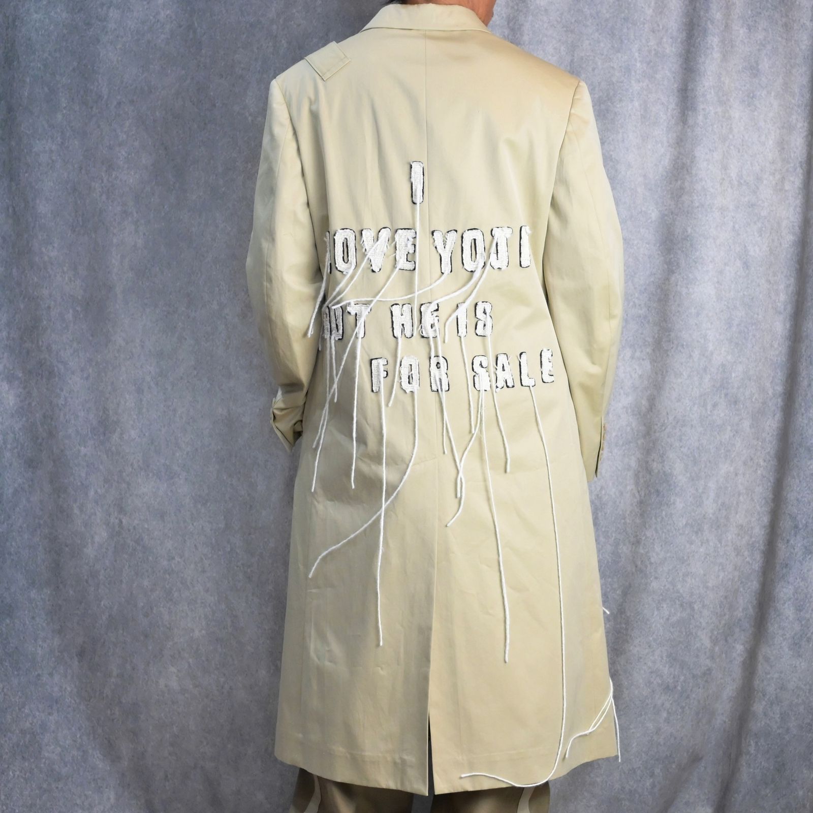 yohji yamamoto - W-肩タブ ロングジャケット (BEIGE) / HO yohji yamamoto - W-肩タブ ロングジャケット (BEIGE) / HO
