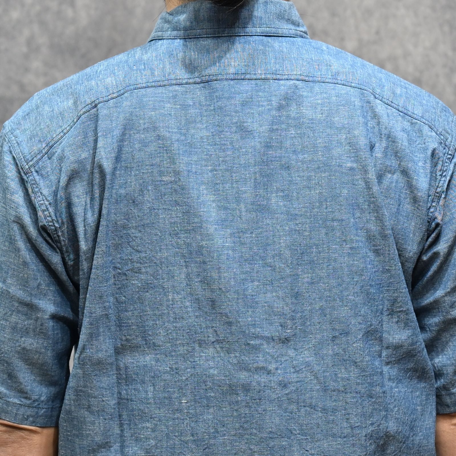 BIGYANK - Y1942 S-SLEEVE CHAMBRAY SHIRT （INDIGO）｜シャンブレー