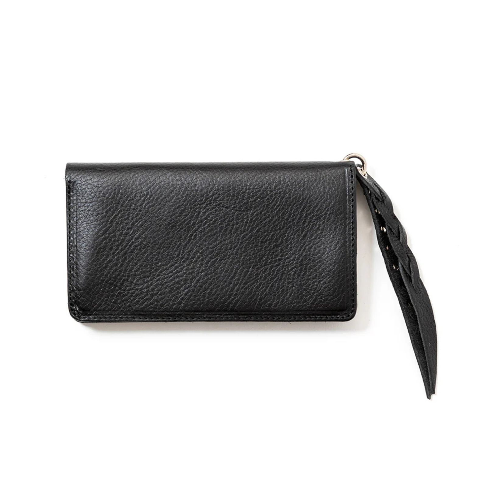 PLANE LEATHER LONG WALLET ＜STUDS CHARM＞ (BLACK)｜プレーンレザー ロングウォレット ＜スタッズチャーム＞｜CL-25SS028LE