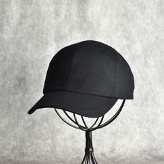Melton Wool Curved Visor Cap "MELLOT" (BLACK) / メルトン ウール キャップ