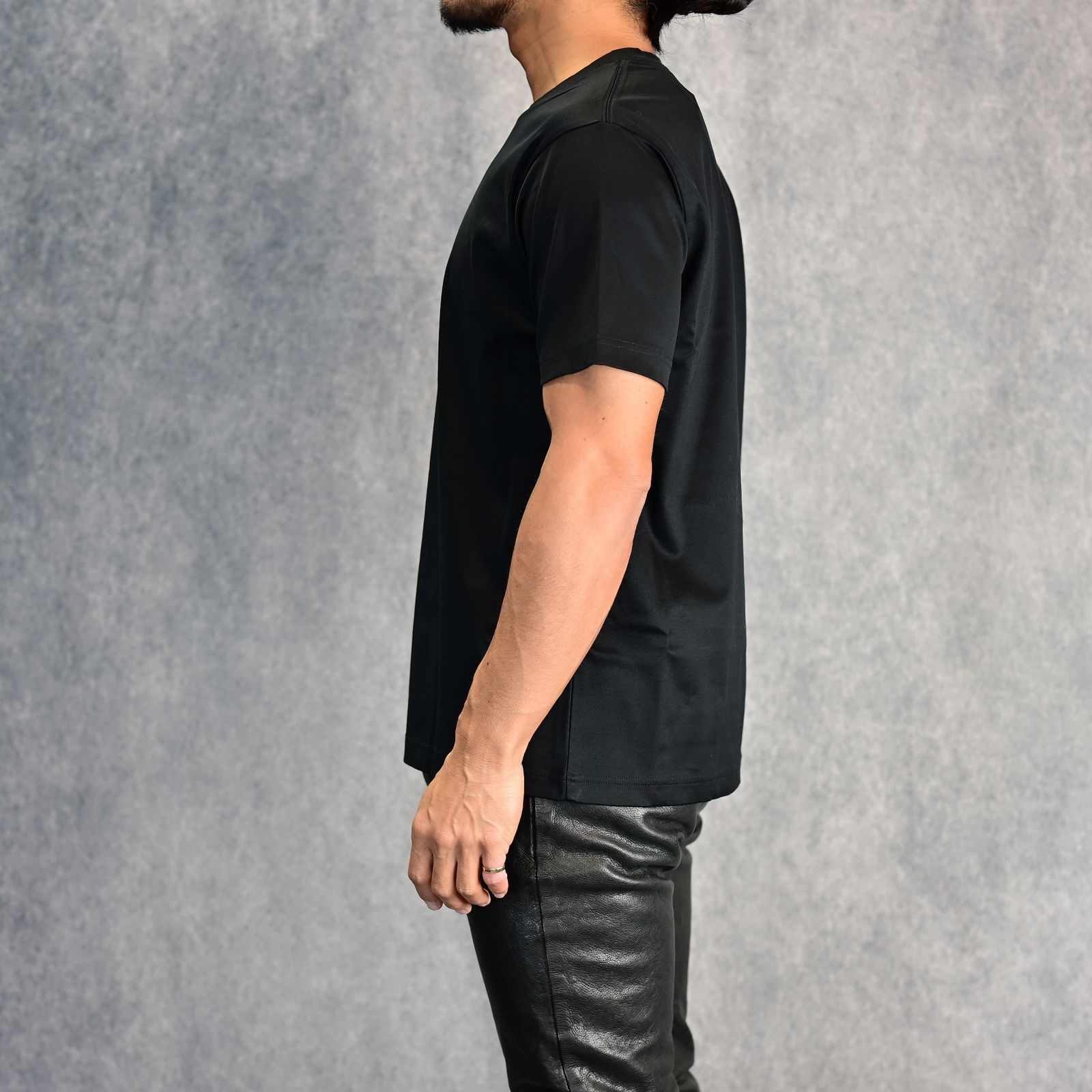 THE LINE スーピマコットン Tシャツ （BLACK） T-268