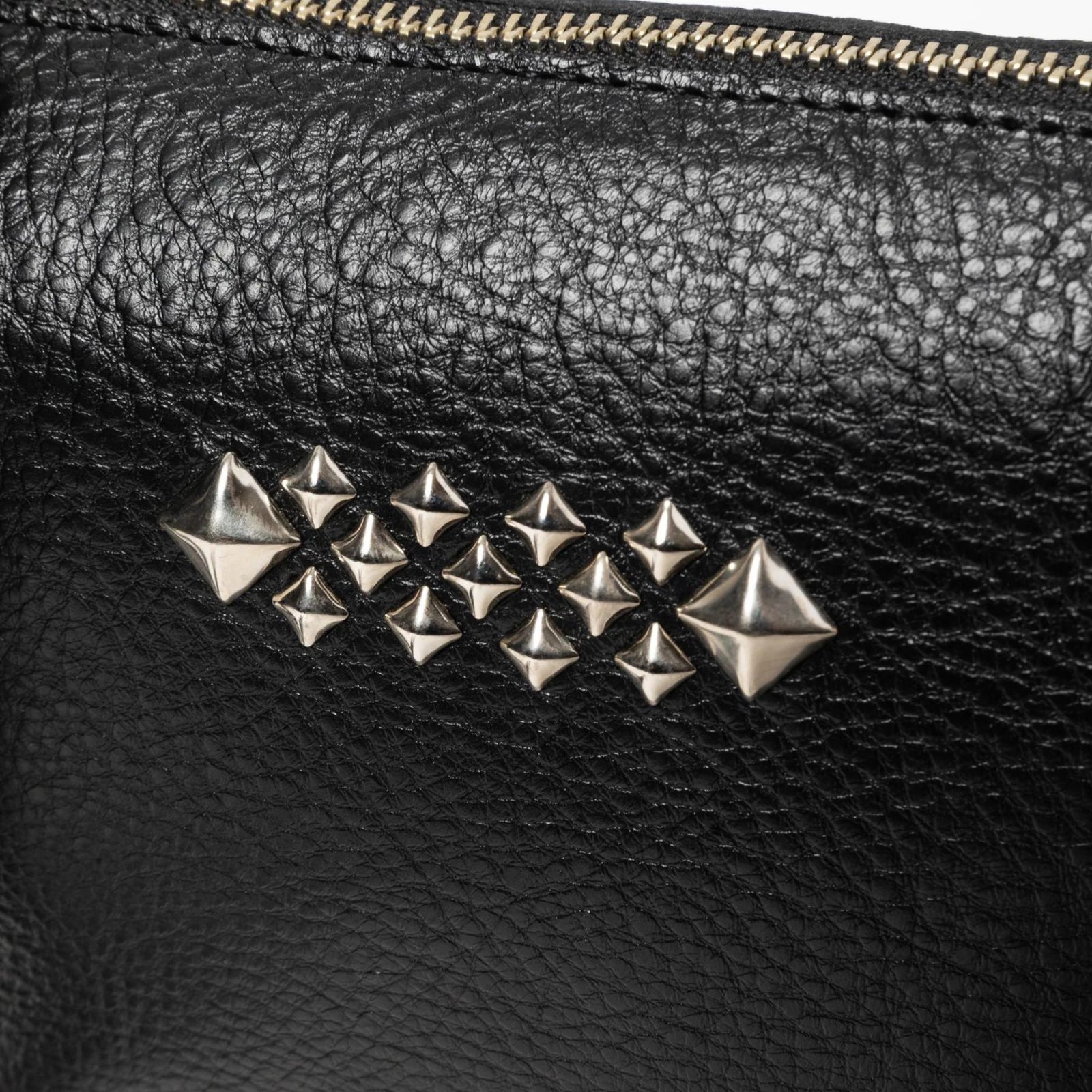 STUDS LEATHER MULTI POUCH (BLACK) / スタッズ レザー マルチポーチ