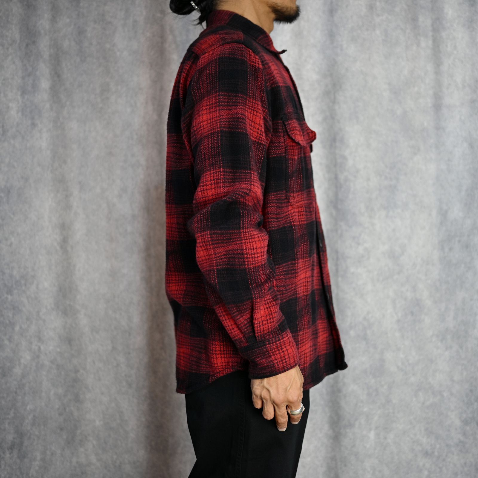 Distortion Ombre Check L.Western SH | MINEDENIM(マインデニム