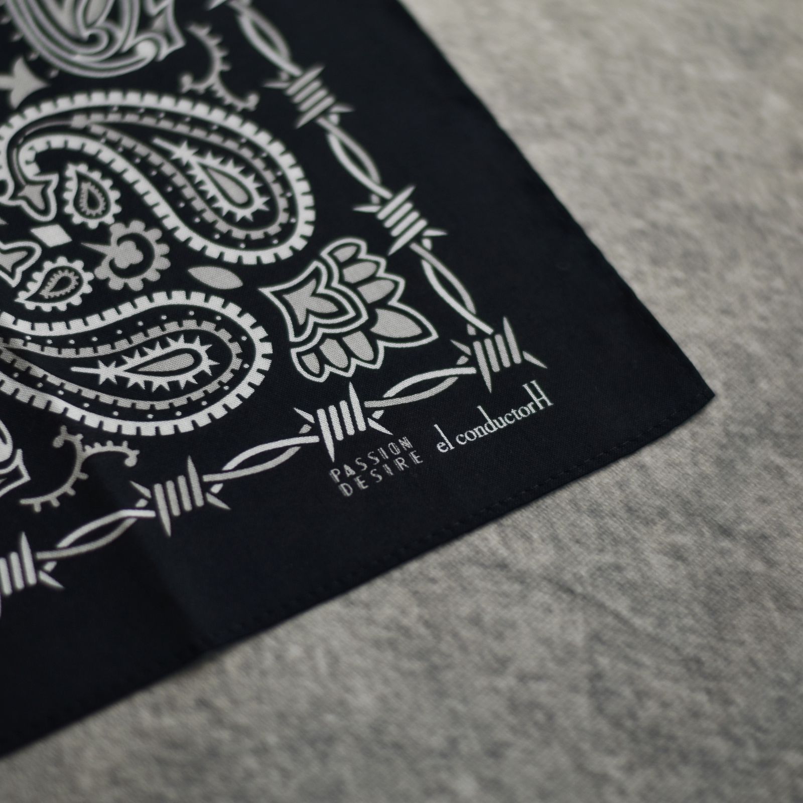COTTON BANDANA '2FACE (BK) / バンダナ