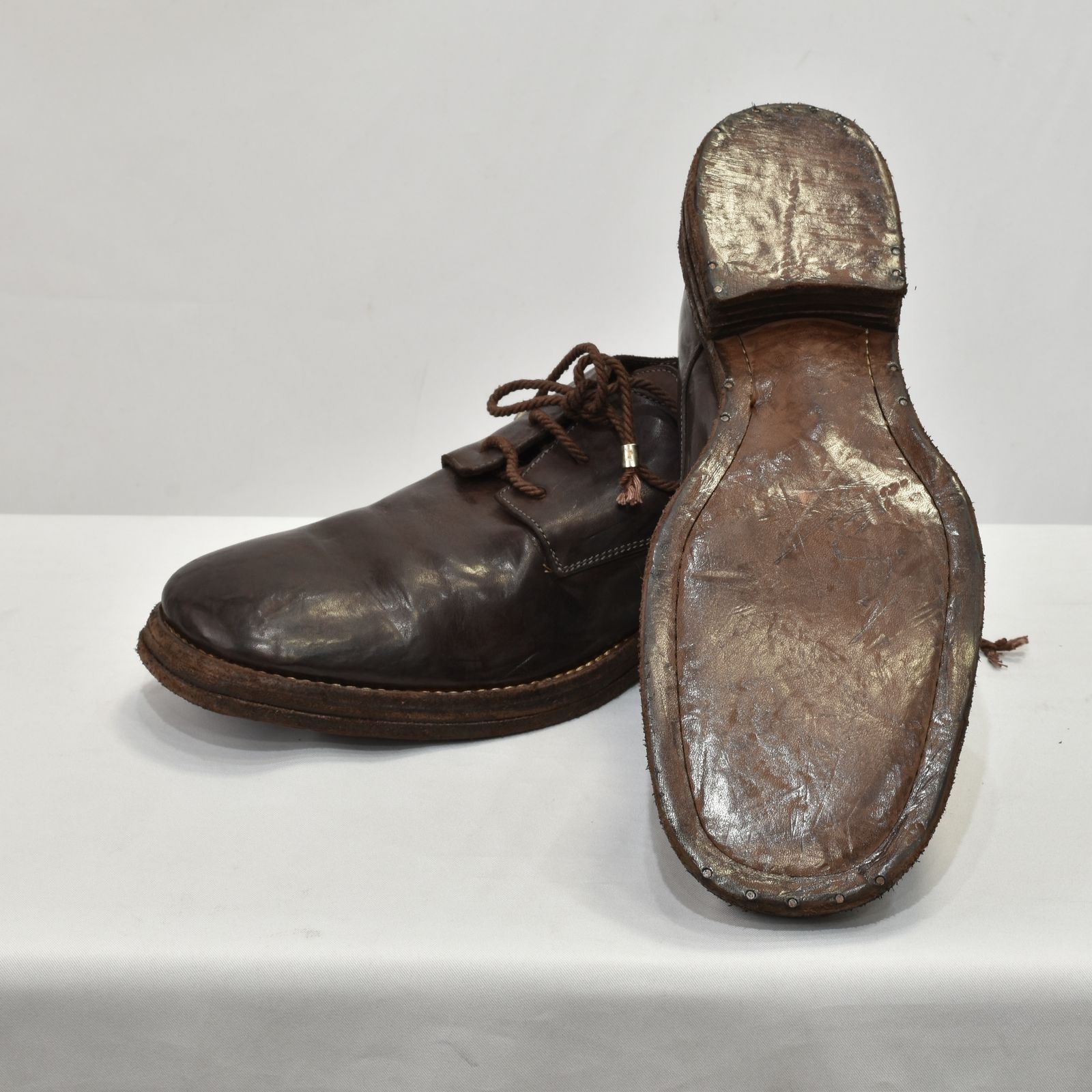 HORSE LEATER DERBY 2# LINED #LEATHER SOLES （BROWN）
