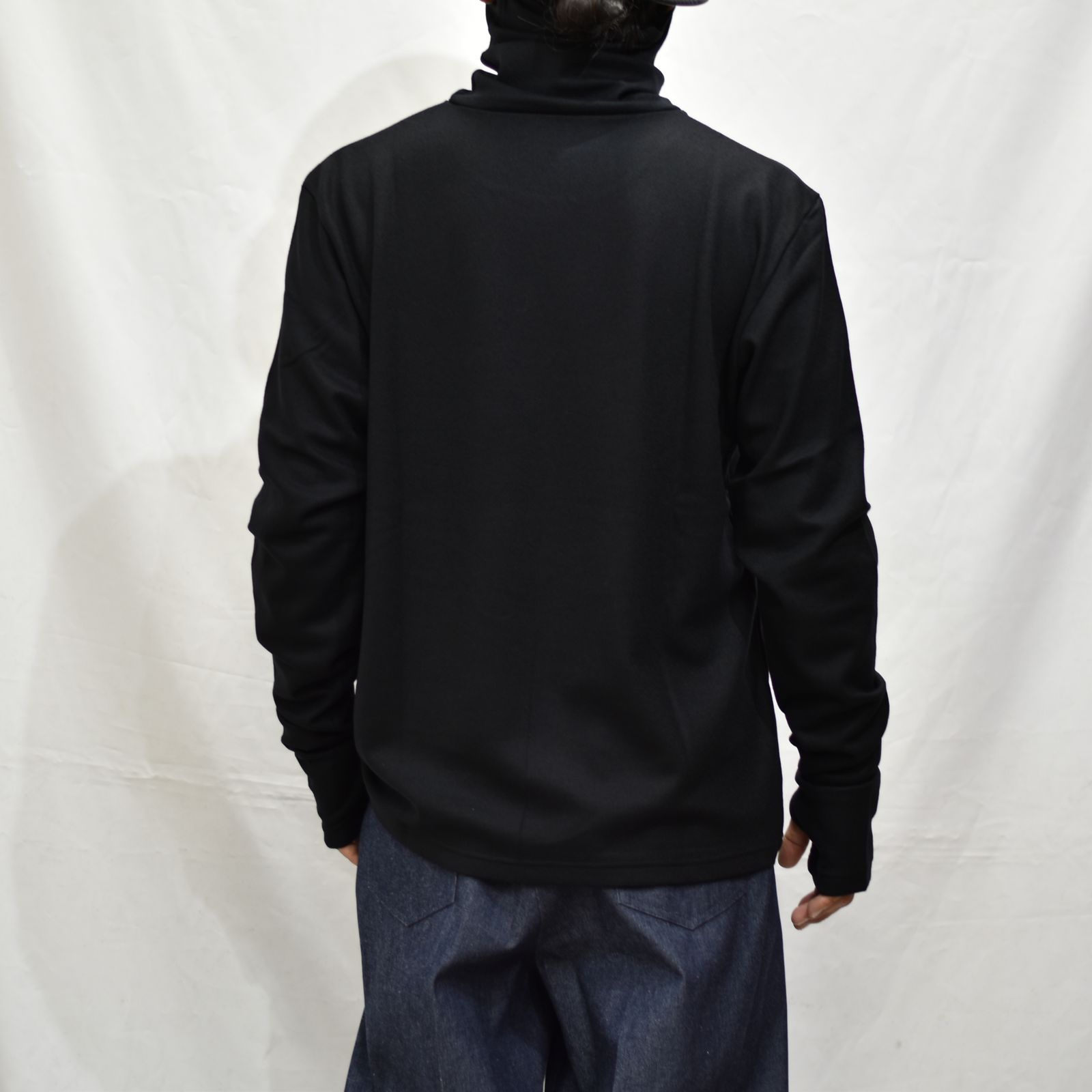 WOOL JERSEY COWL NECK TOP"