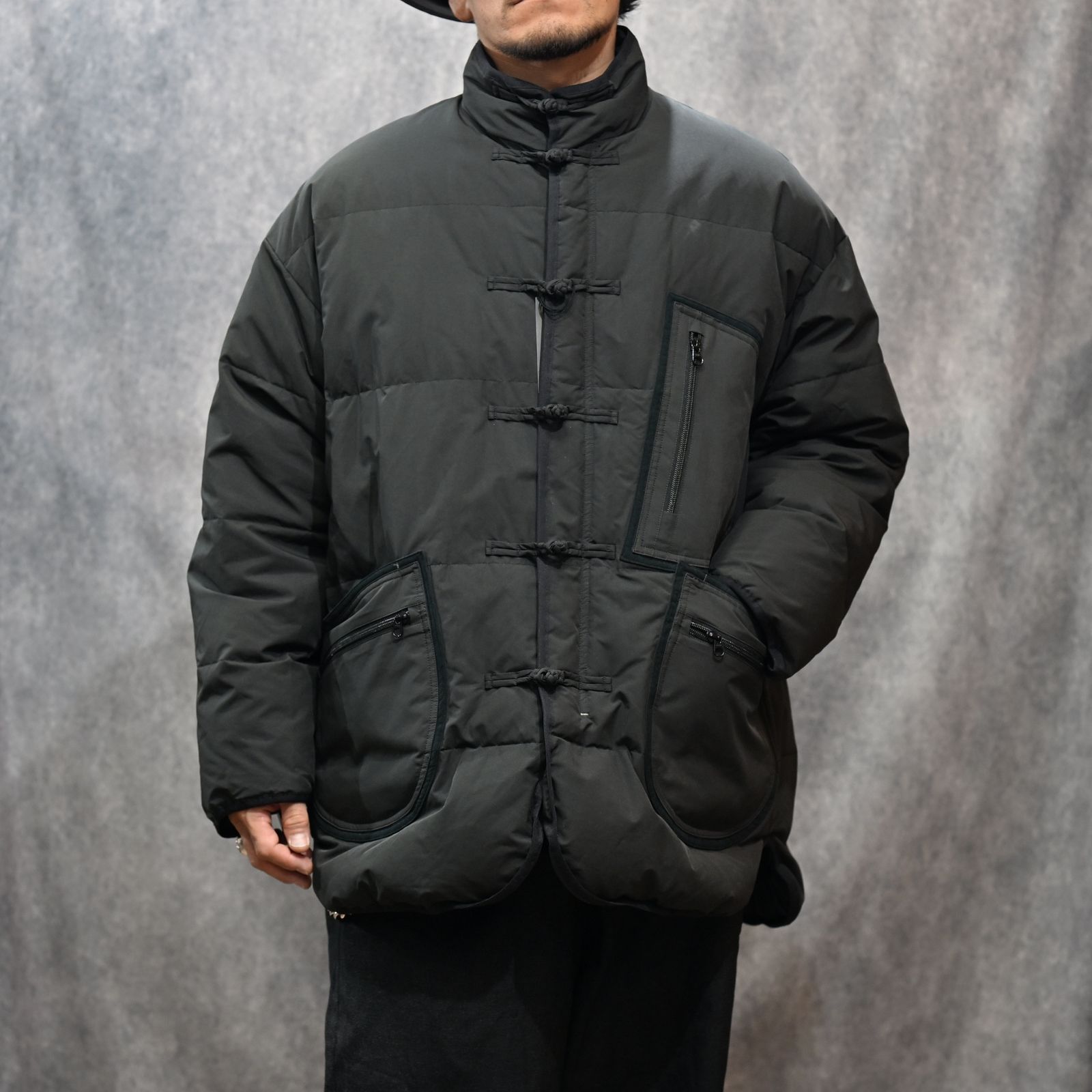 WEATHER CHINESE DOWN JACKET （BLACK）｜チャイナ ダウンジャケット （ブラック） PC-026-2441-10