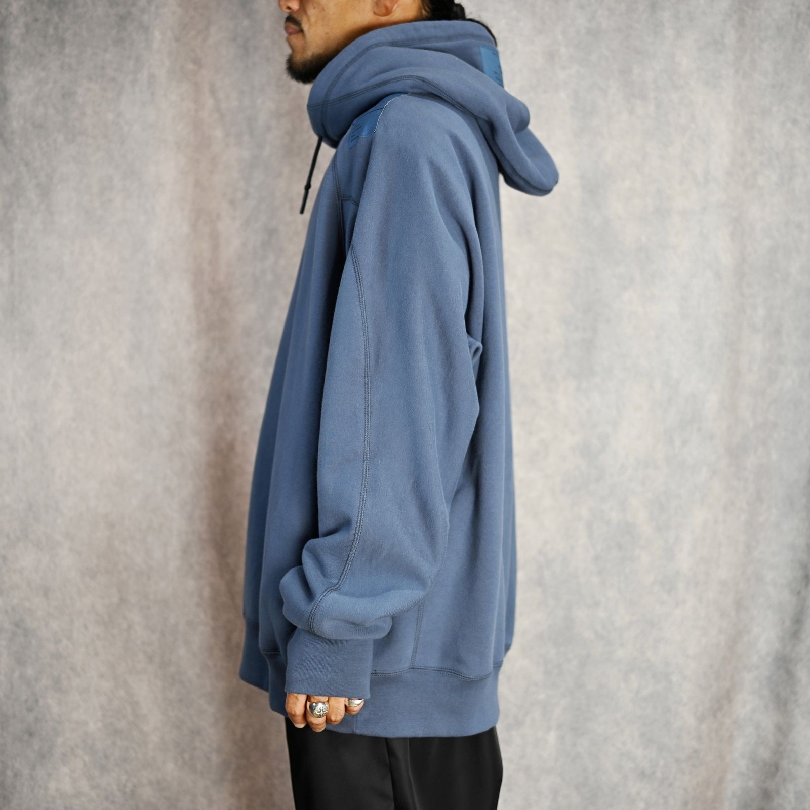 EXCHANGE POCKET HOODIE (BLUEGRAY) - フーディー パーカー （ブルーグレー） / 9242-CS01-009
