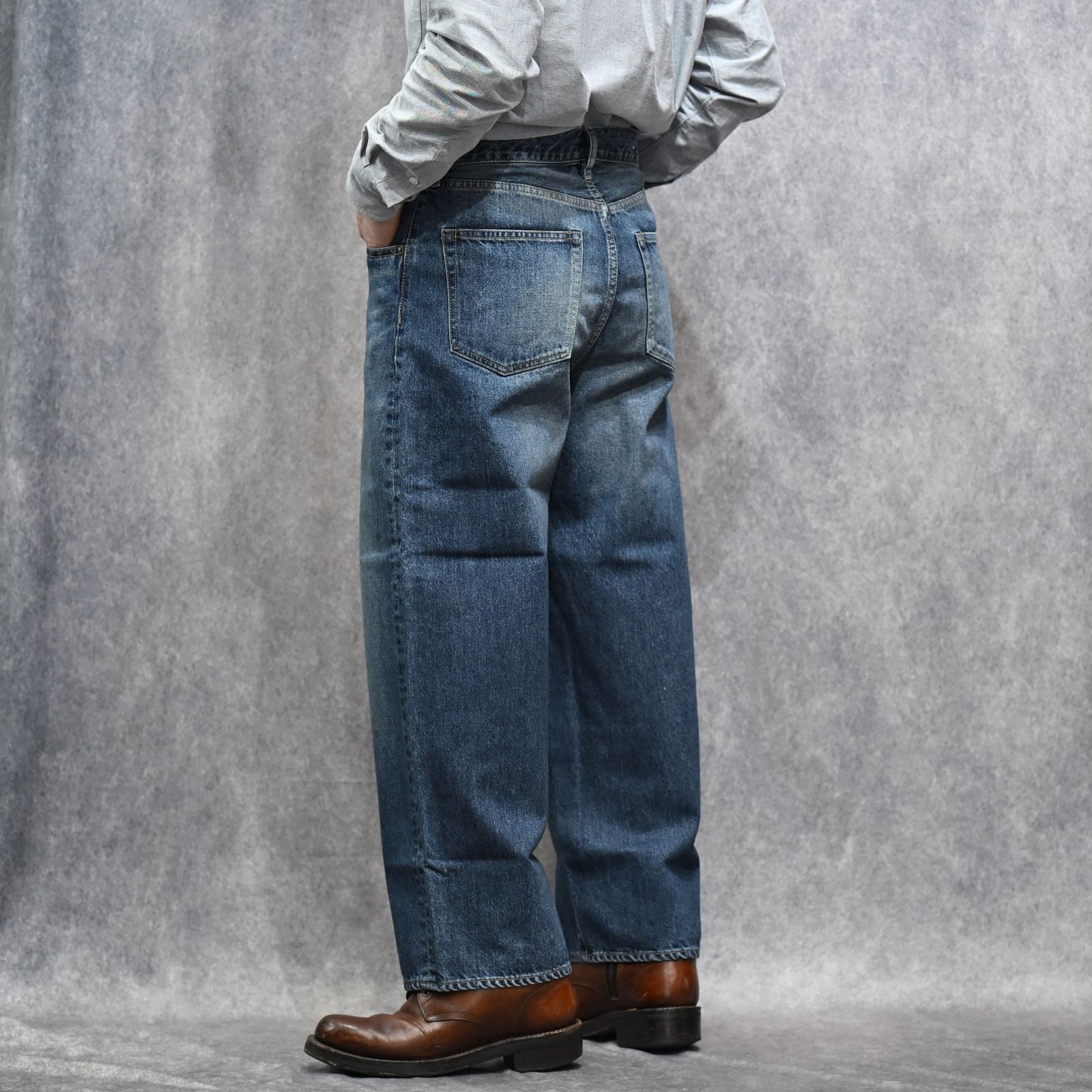 S.Wide Straight Cropped 5pocket USD （USD）｜クロップド デニムパンツ （インディゴ）｜2603-1002