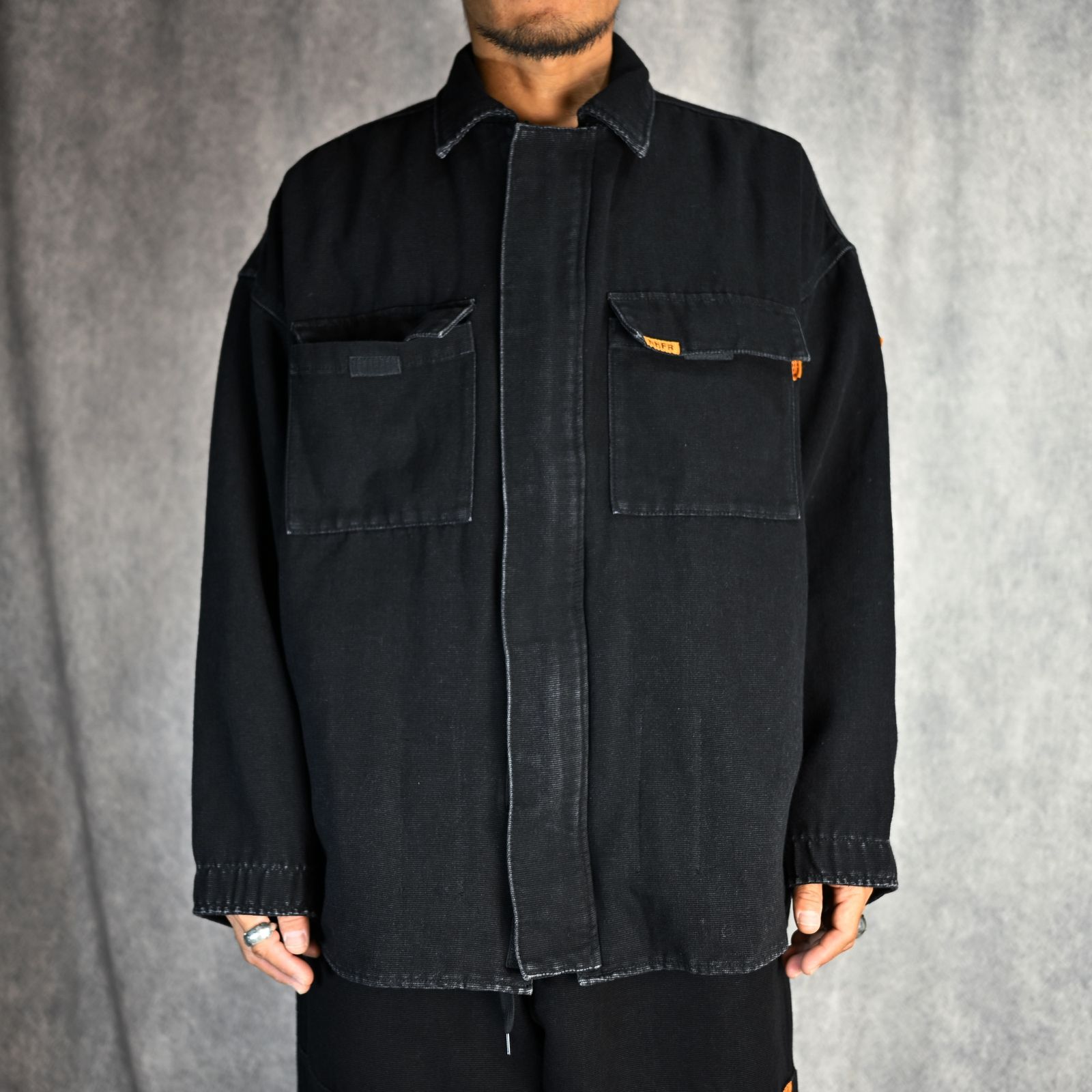 SHIRT BLOUSON (BLACK) -  シャツブルゾン （ブラック） 1242-BL03-001