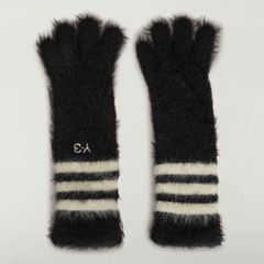 Y-3 STRIPES GLOVES （BLACK） / ニット グローブ 手袋 （ブラック）｜KV2909
