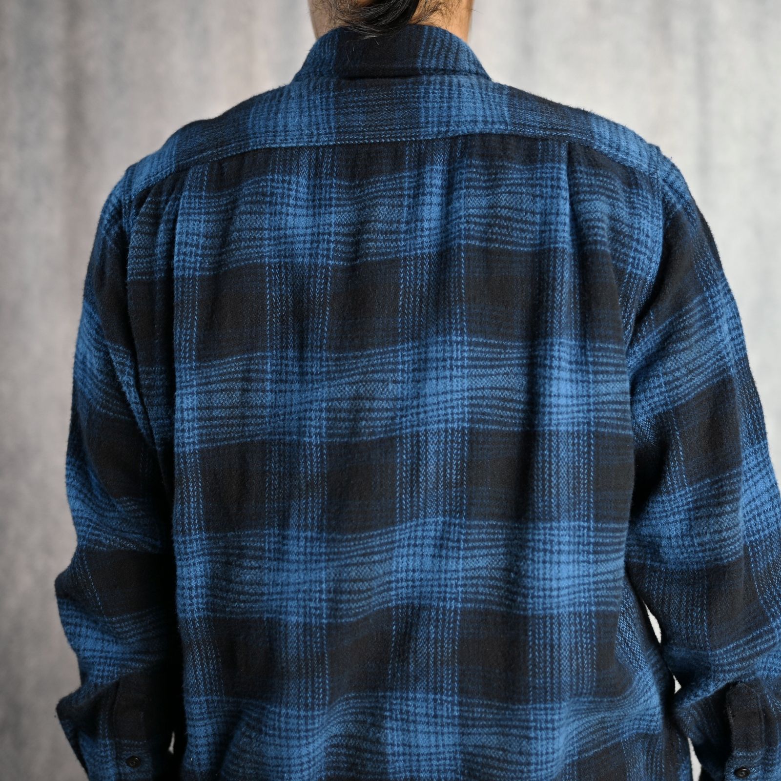 Distortion Ombre Check Flannel Over SH （BPT） /  オンブレーチェック シャツ （ブルー） 2410-5001