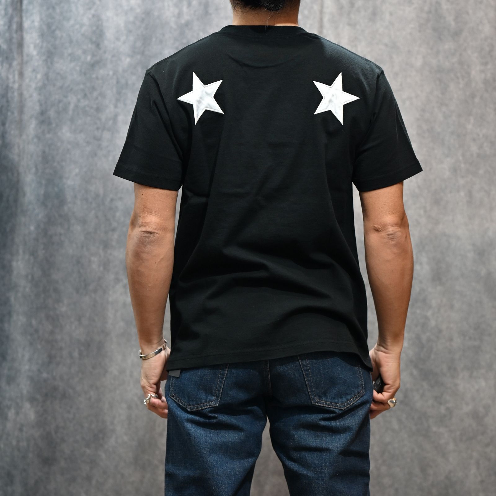 × M&M CUSTOM PERFORMANCE Star Embroidery Pocket Tee （BLK）｜× エムアンドエムカスタムパフォーマス 星刺繍 ポケットTシャツ｜MND-MM41