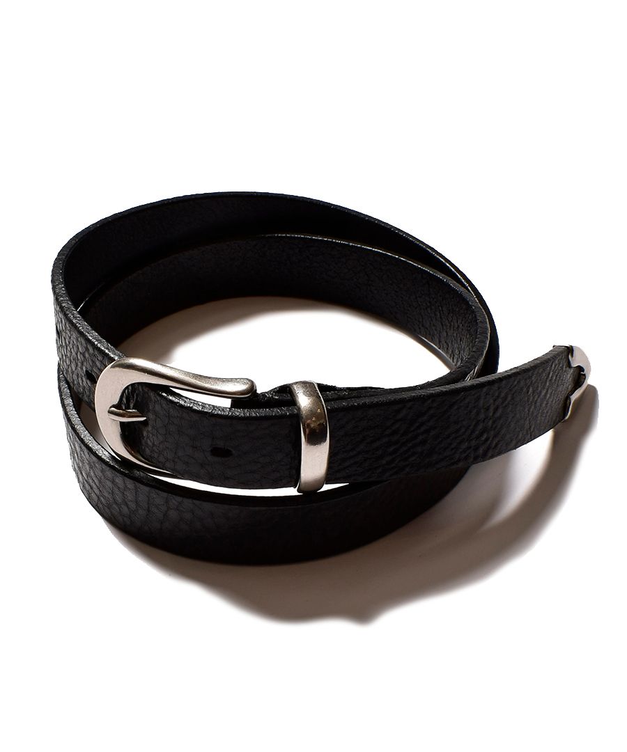 MINEDENIM - Leather Western Belt （BLK） レザーベルト ナロー 