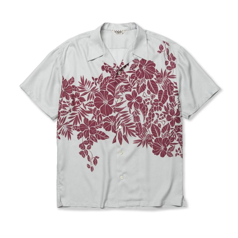 calee アロハシャツ　値下げ可能 CALEE - R/P PANEL PRINT ALOHA SH (BURGUNDY) / パネルプリント