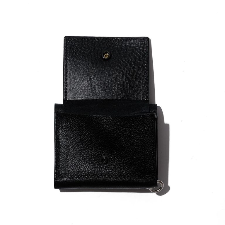 CALEE - × KEBOZ STUDS LEATHER MULTI WALLET (BLACK CALEE - × KEBOZ STUDS LEATHER MULTI WALLET (BLACK