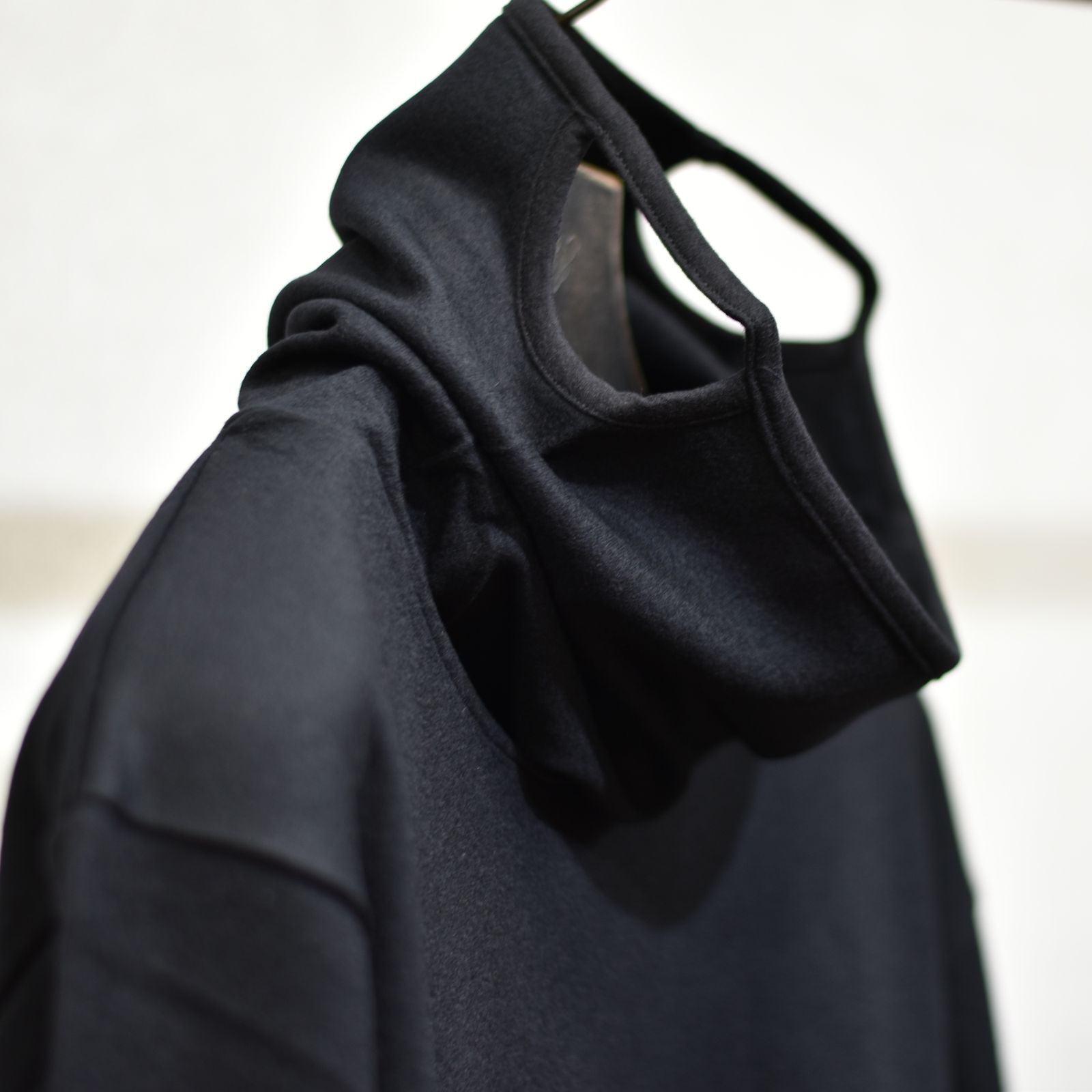 WOOL JERSEY COWL NECK TOP"