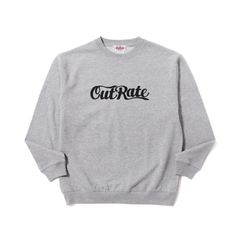 CUTRATE LOGO CREW NECK SWEAT (MIX GRAY)｜プリント スウェット トレーナー｜CR-26SS005