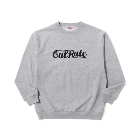 CUTRATE LOGO CREW NECK SWEAT (MIX GRAY)｜プリント スウェット トレーナー｜CR-26SS005
