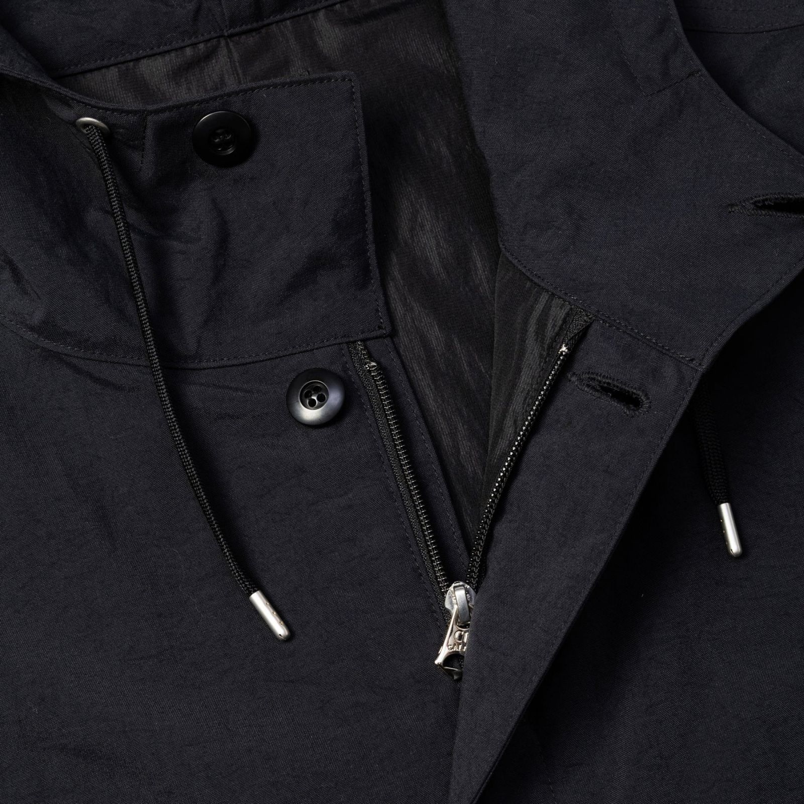 NYLON OX HOODED MODS COAT (BLACK)｜ナイロン オックスフォード モッズコート｜CL-26AWJKT003EX