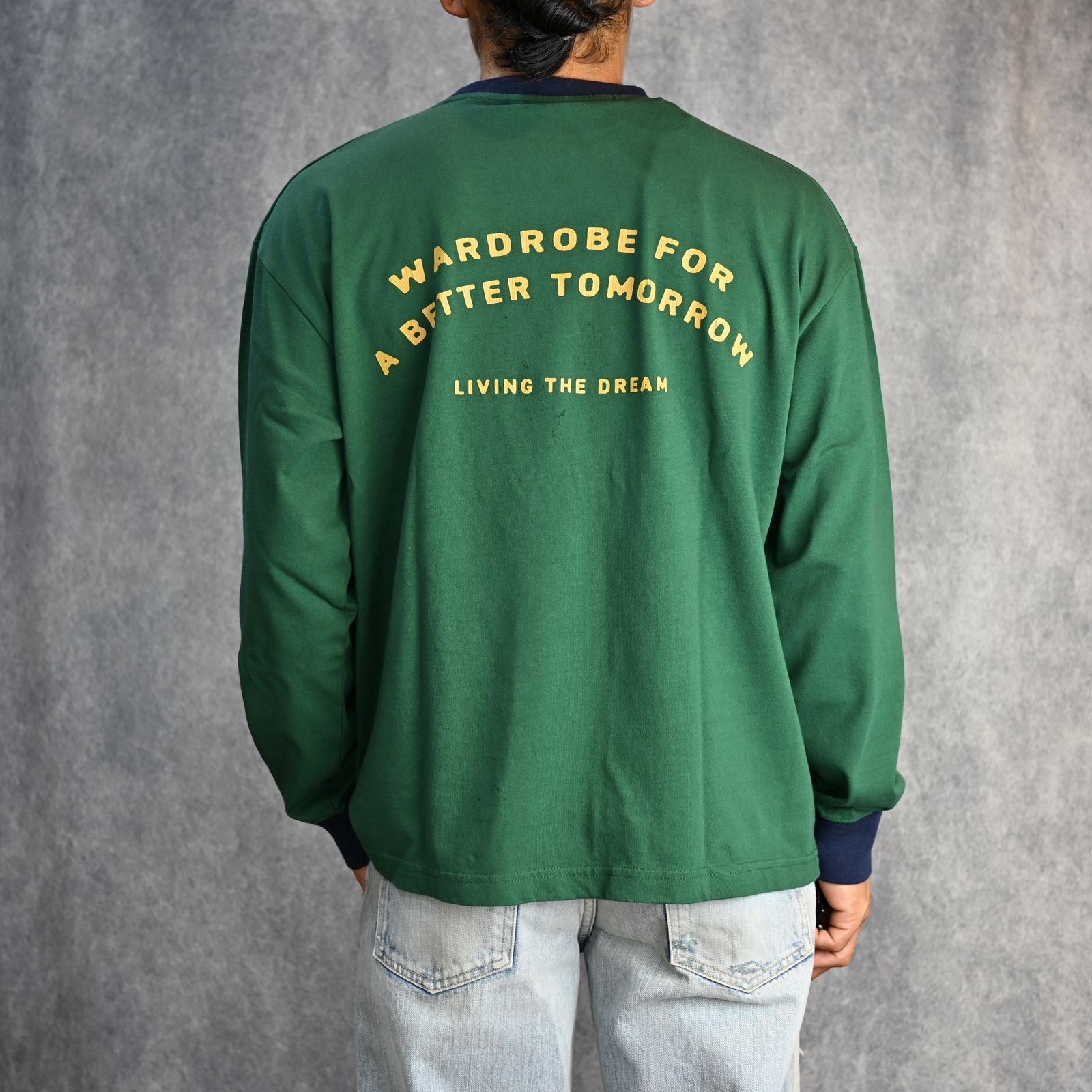 Ringer Logo Long Sleeve T-shirt （GREEN） /  リンガーTシャツ （グリーン）