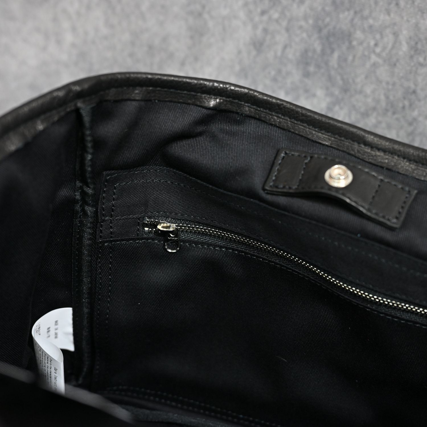 PC RIDERS LEATHER TOTE BAG S W/LOVE&PEACE SILVER （BLACK）｜トートバッグ （ブラック）｜BFA-P-017-3696