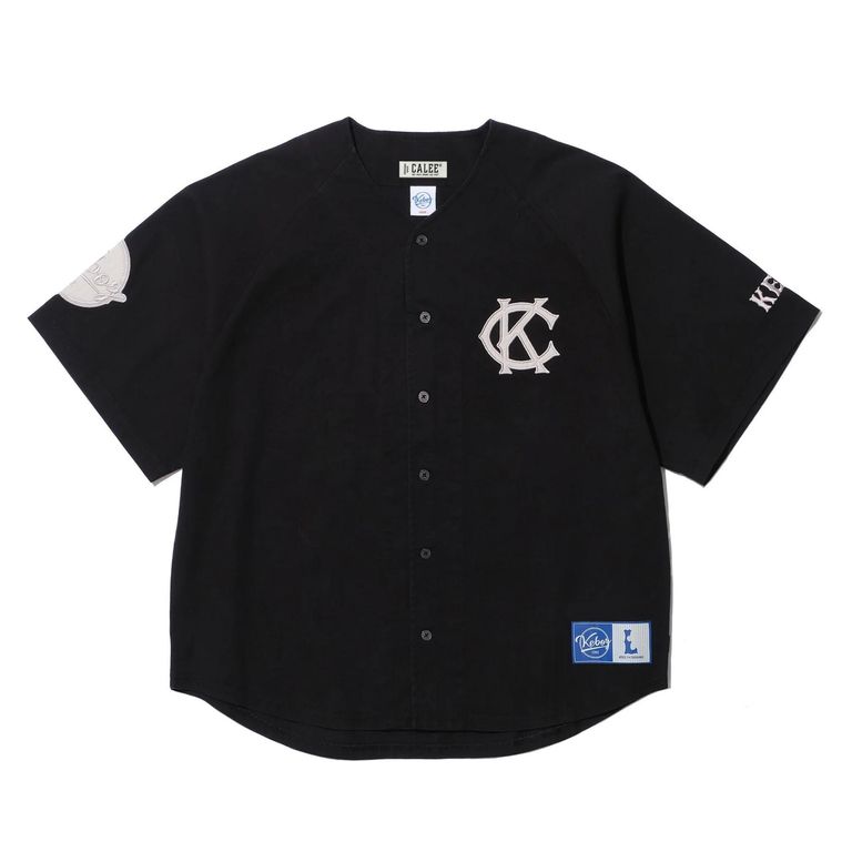 CALEE - × KEBOZ BASEBALL SHIRT (BLACK) / × ケボズ ベースボール シャツ | chord online  store