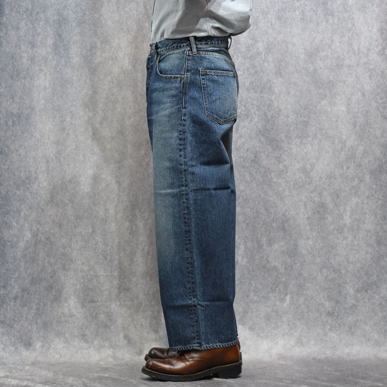 S.Wide Straight Cropped 5pocket USD （USD）｜クロップド デニムパンツ （インディゴ）｜2603-1002