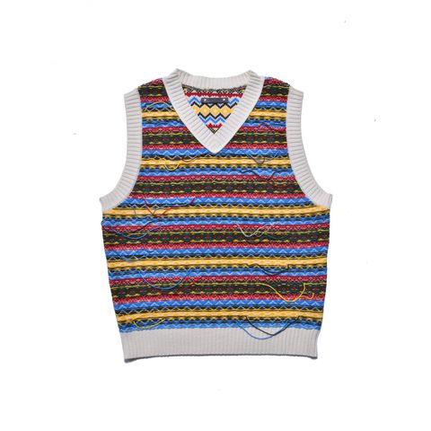 Inside-out Fair Isle Knit Vest （WPT）｜ニット ベスト｜2603-6002