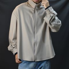 ジップアップシャツブルゾン / LB23AW-SHBL01-CWE-PL (WOOD×BLACK)