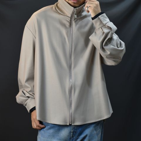 ジップアップシャツブルゾン / LB23AW-SHBL01-CWE-PL (WOOD×BLACK)