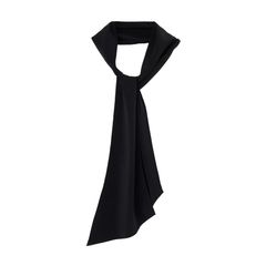 20MOMME DE CHINE SUEDE TUMBLER SCARF （BLACK / ブラック） スカーフ｜HW-L10-404-1-03