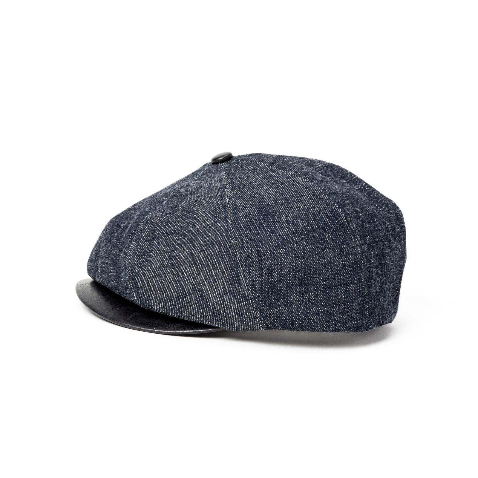 LEATHER WAPPEN DENIM BRIM LEATHER CAS (INDIGO BLUE)｜レザーワッペン デニム デニムキャスケット｜CL-26AWCP002