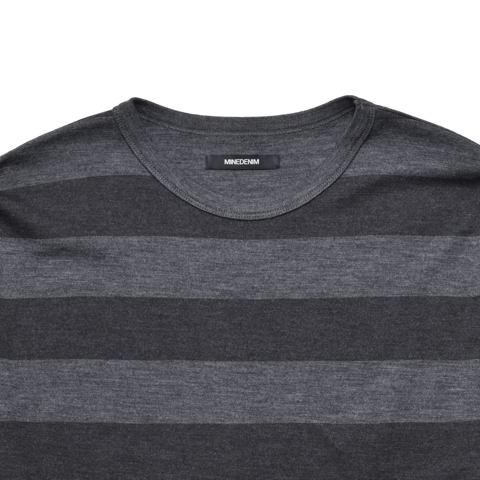 EF.Wool Interlock Border Print Crewneck L/S Pullover （BLT）｜ボーダープリント 長袖Tシャツ｜MDFBF10402