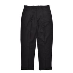 PE.Wool Tapered TRS （BLK）｜ワンタックテーパードスラックス｜2510-7001