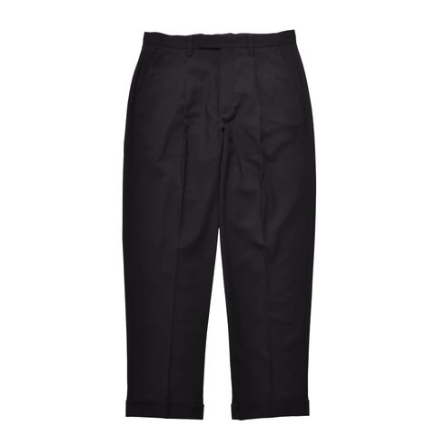PE.Wool Tapered TRS （BLK）｜ワンタックテーパードスラックス｜2510-7001