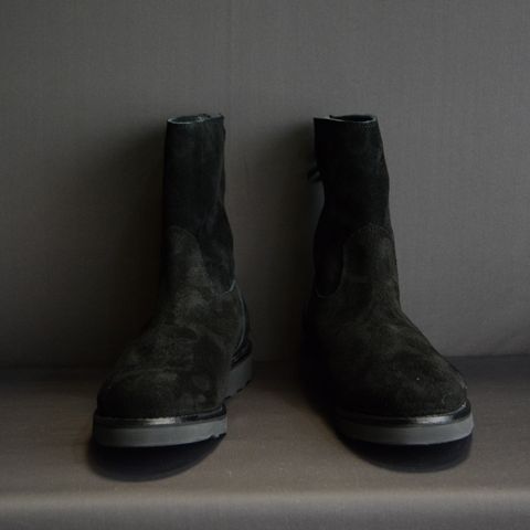 Suede Leather Back Zip Boots （BLACK） / スエードレザー バックジップ ブーツ （ブラック）