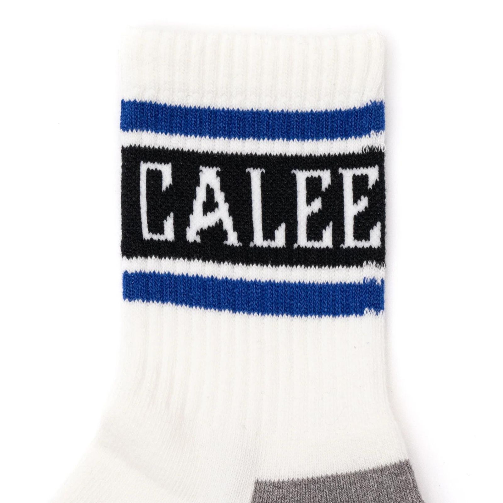 JACQUARD PILE LINE SOCKS (BLUE) / ラインソックス