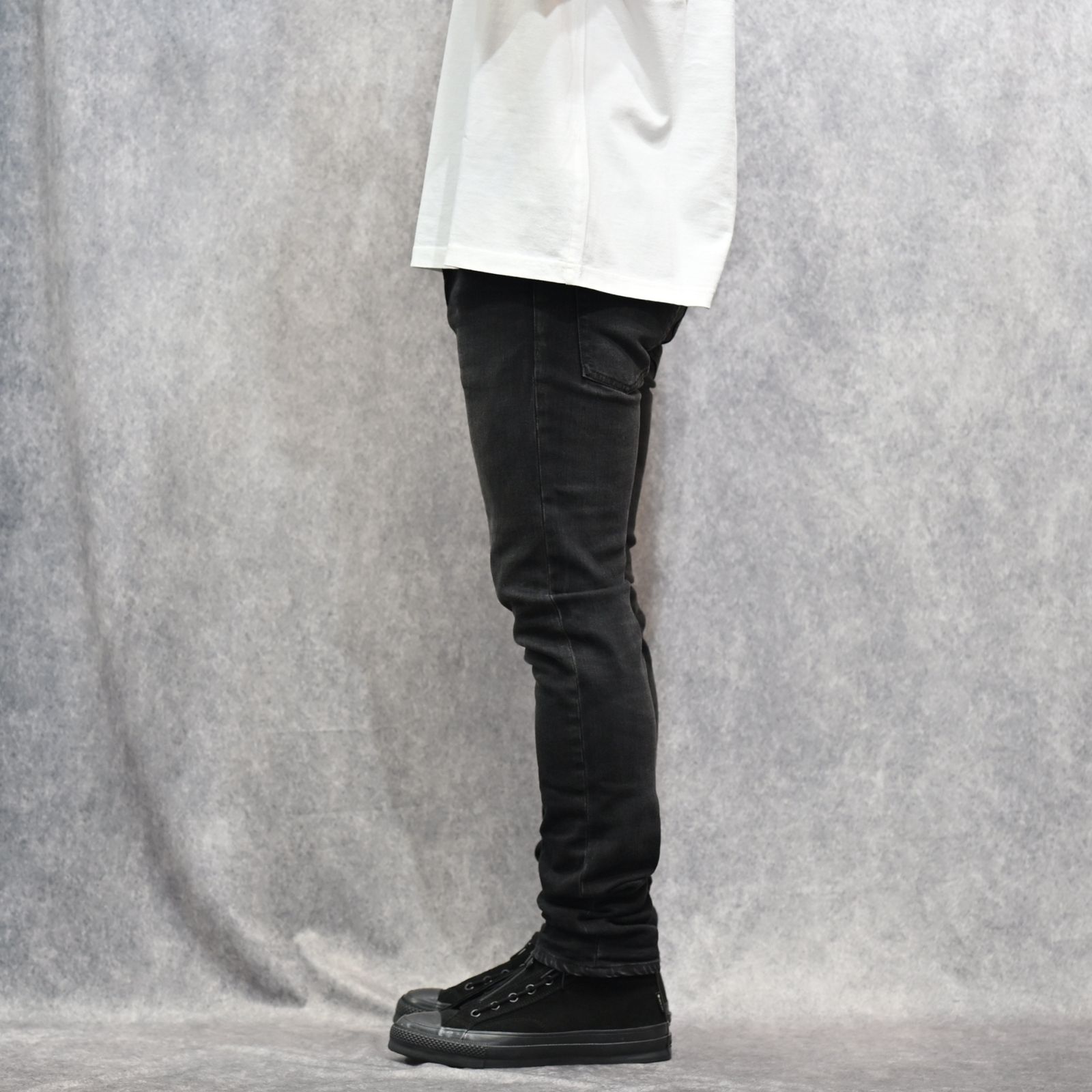 S.Slim STR 5pocket  （BKU） ｜スーパースリム デニムパンツ (ブラック)｜2604-1002