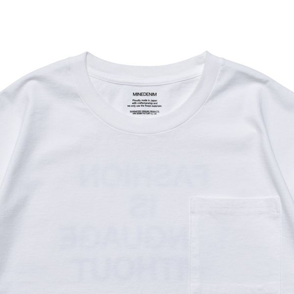 FASHION IS LANGUAGE TEE （WHT） プリント Tシャツ （ホワイト）｜MDFBF08401