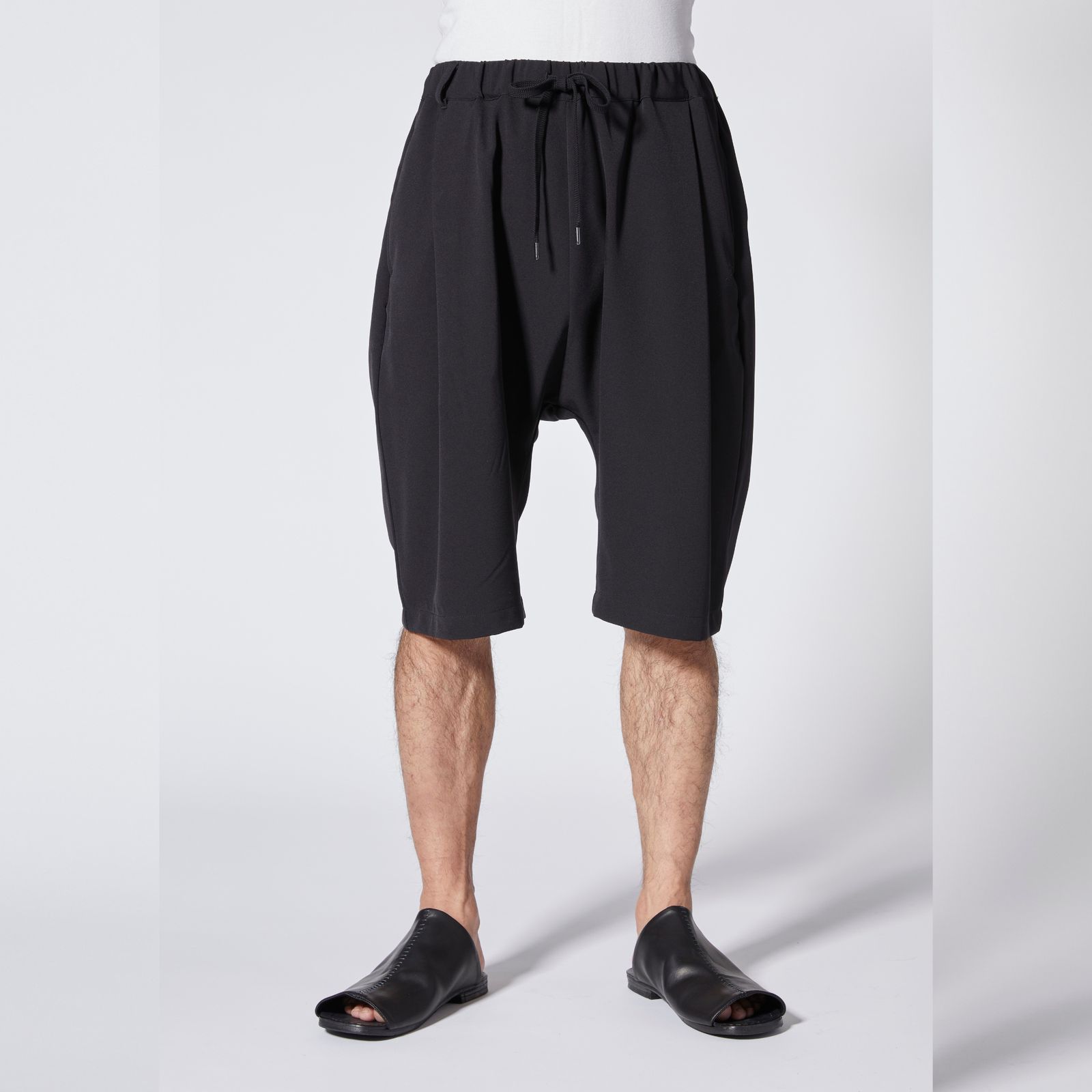 ポリエステルストレッチ イージショーツ (BLACK)