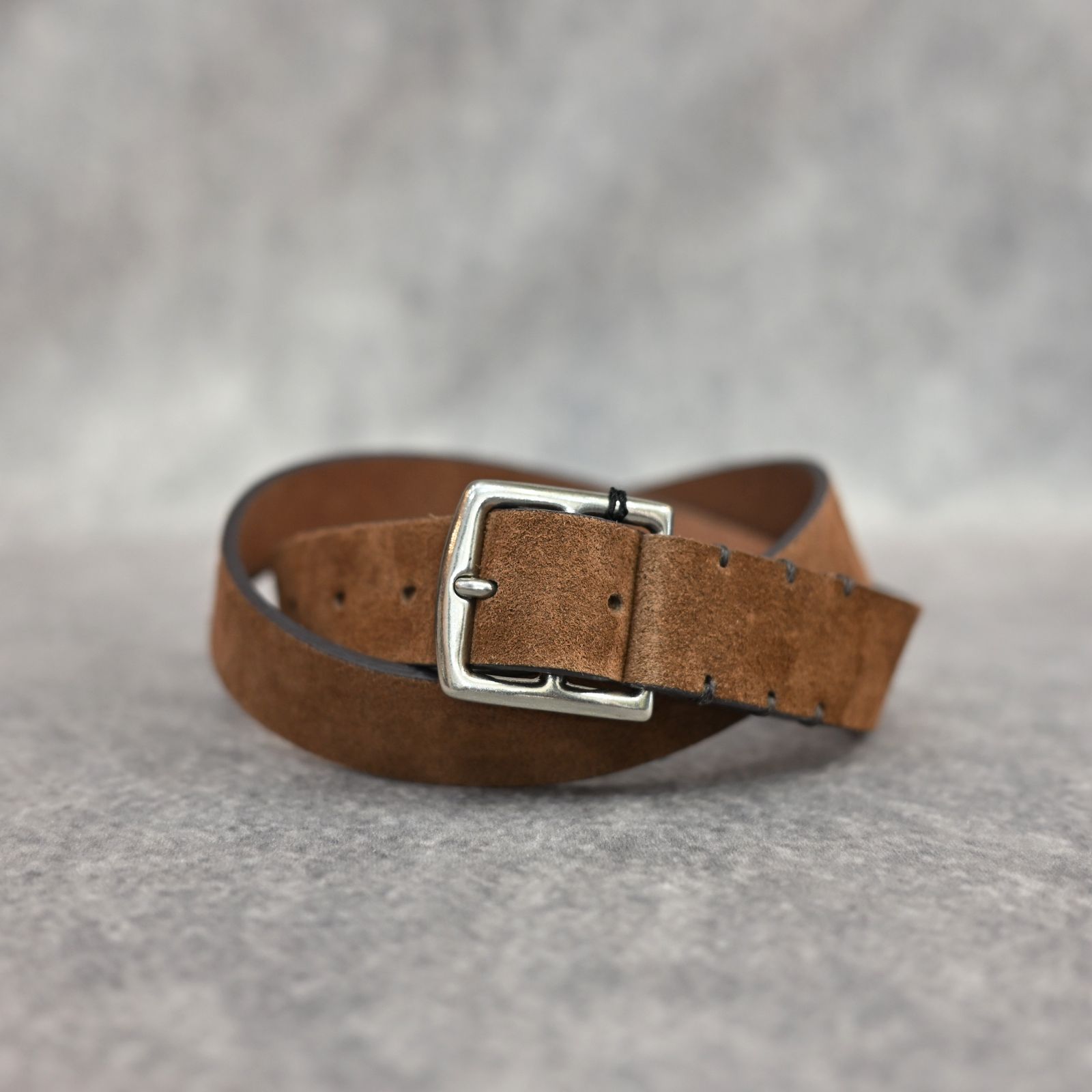 Suede Leather Belt （DBR） / スエードレザー ベルト （ダークブラウン） LBT-016