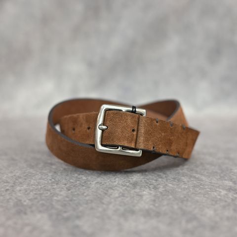 Suede Leather Belt （DBR） / スエードレザー ベルト （ダークブラウン） LBT-016
