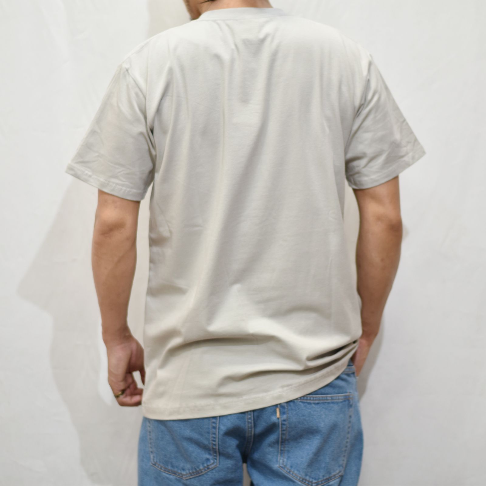STRETCH SYNDICATE RETRO GIRL T‐SHIRT ＜NATURALLY PAINT DESIGN＞ (GRAY)