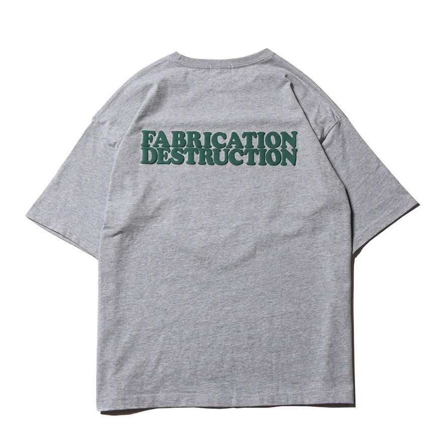 CUTRATE FLAME FLOCKY LOGO DROPSHOULDER S/S -T-SHIRT (MIX GRAY)