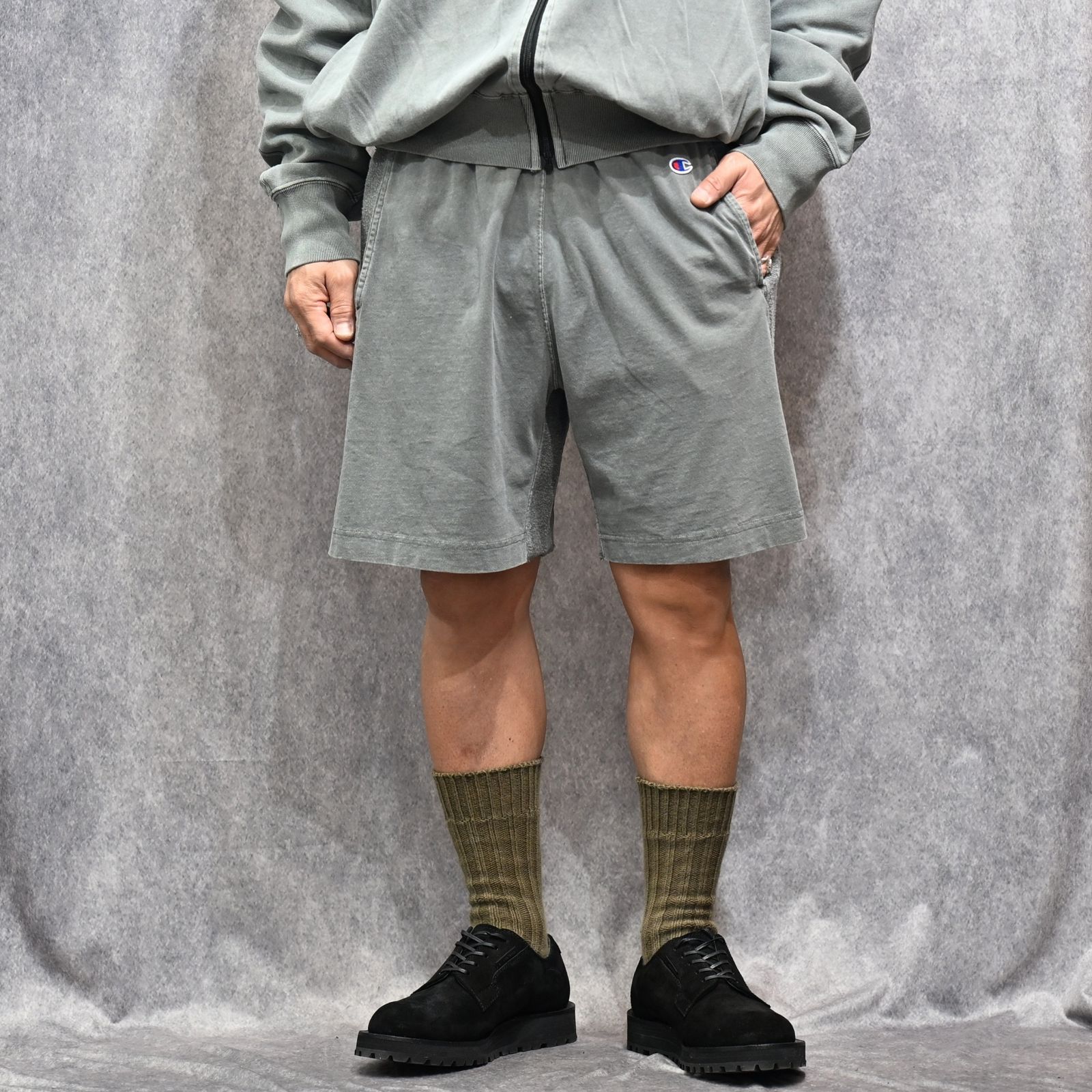N.HOOLYWOOD × Champion｜HALF PANTS （GRAY / グレー）｜ハーフパンツ｜C8-D513