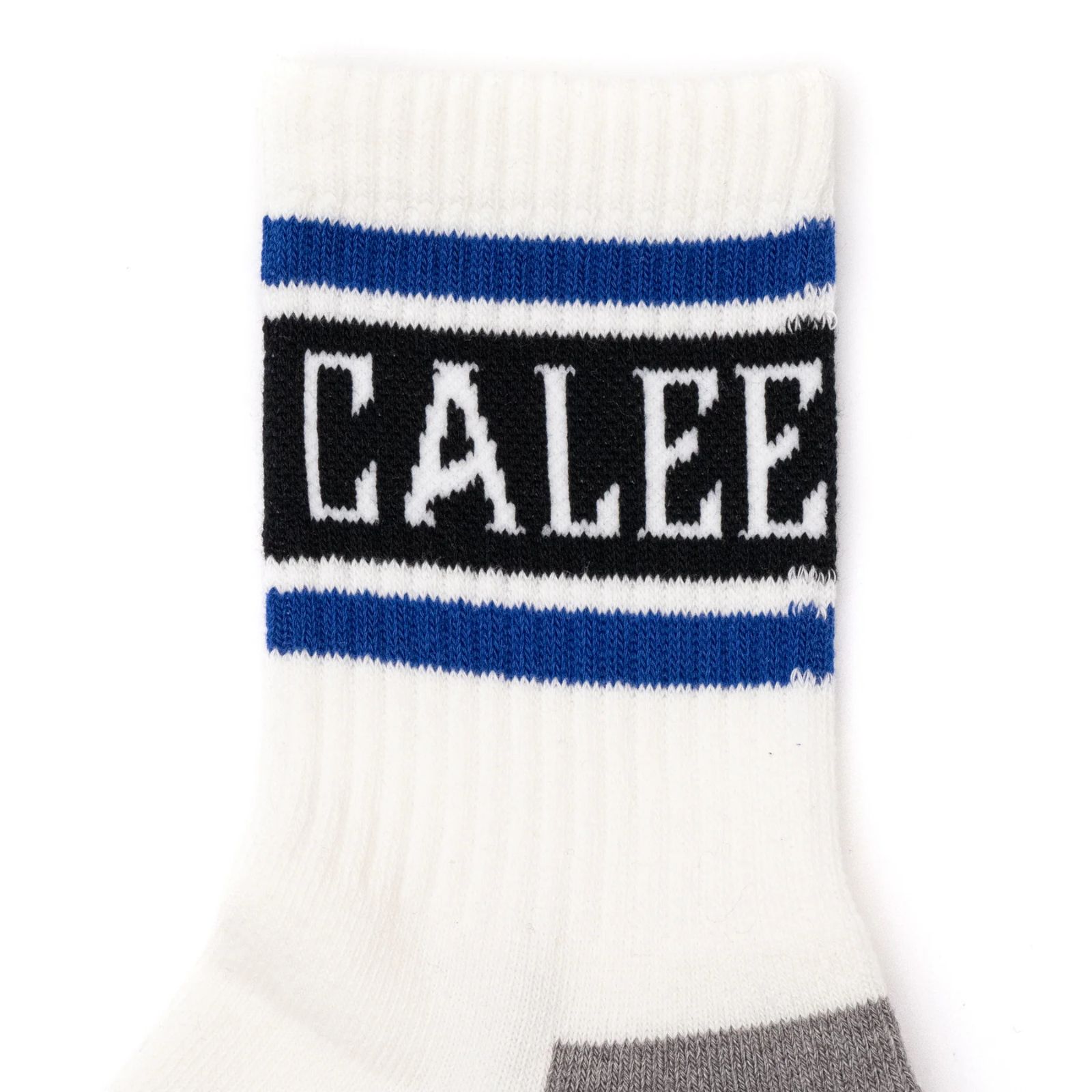 JACQUARD PILE LINE SOCKS (WHITE / BLUE)｜ラインソックス｜CL-26SS005EX