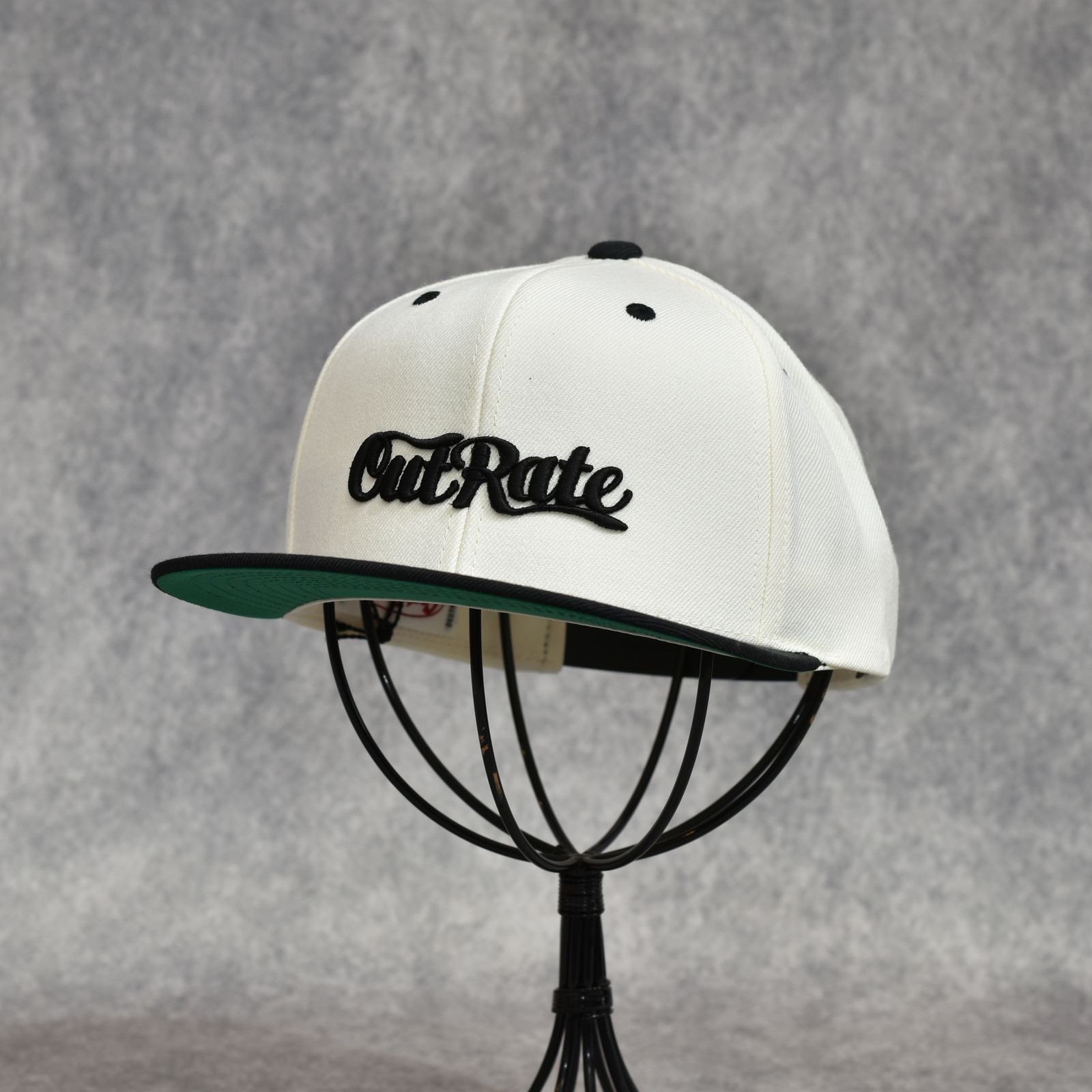 CUTRATE LOGO EMBROIDERY B.B CAP (NATURAL/BLACK)｜ロゴ刺繍 ベースボールキャップ｜CR-26SS004