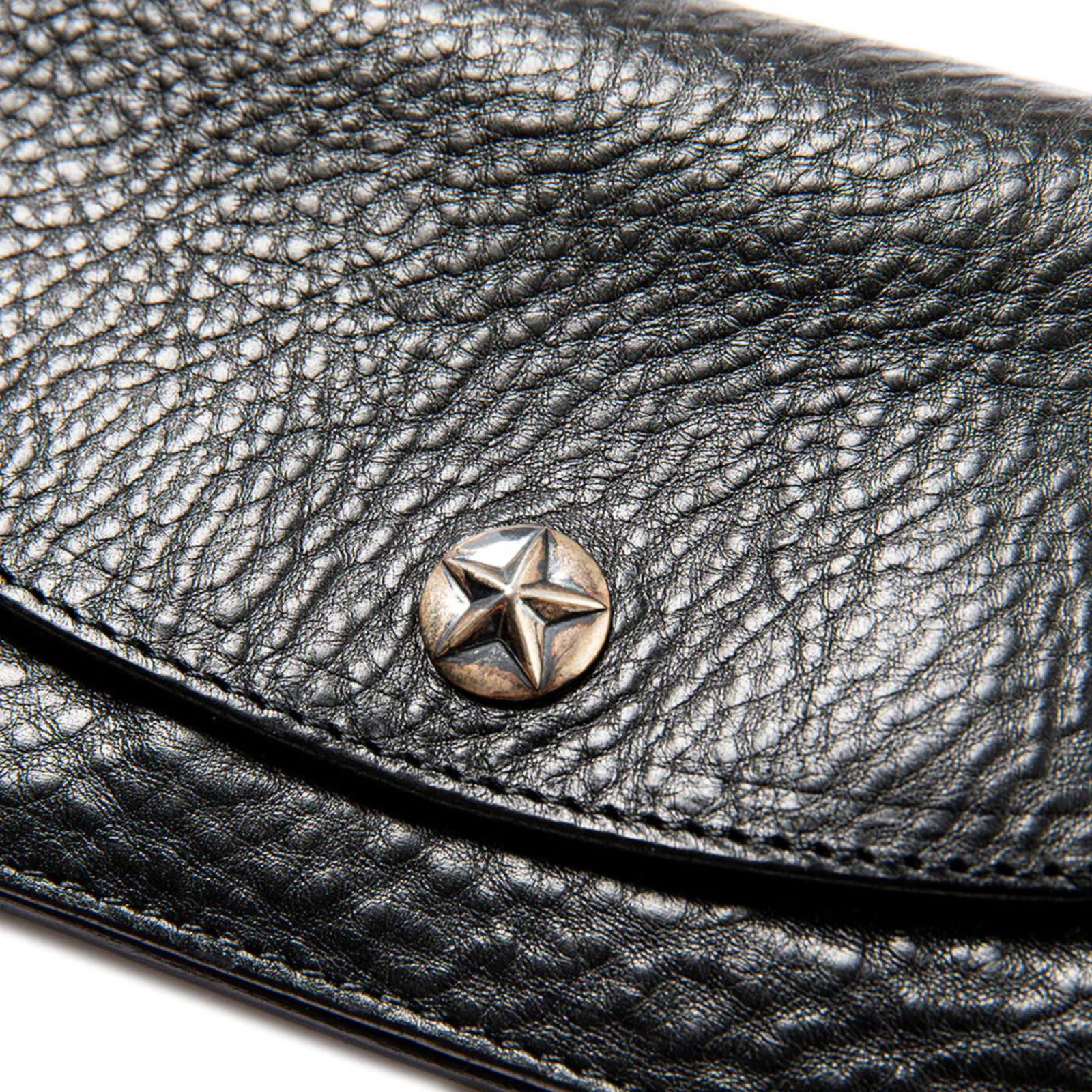 SILVER STAR CONCHO LEATHER LONG WALLET (BLACK) / シルバー スターコンチョ 長財布 ロングウォレット
